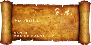 Hux Anita névjegykártya