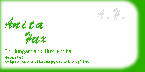 anita hux business card